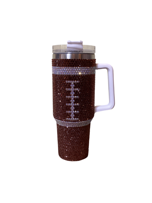 40 oz Cup - Bling Football