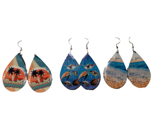 Earrings - Sublimated - Beach