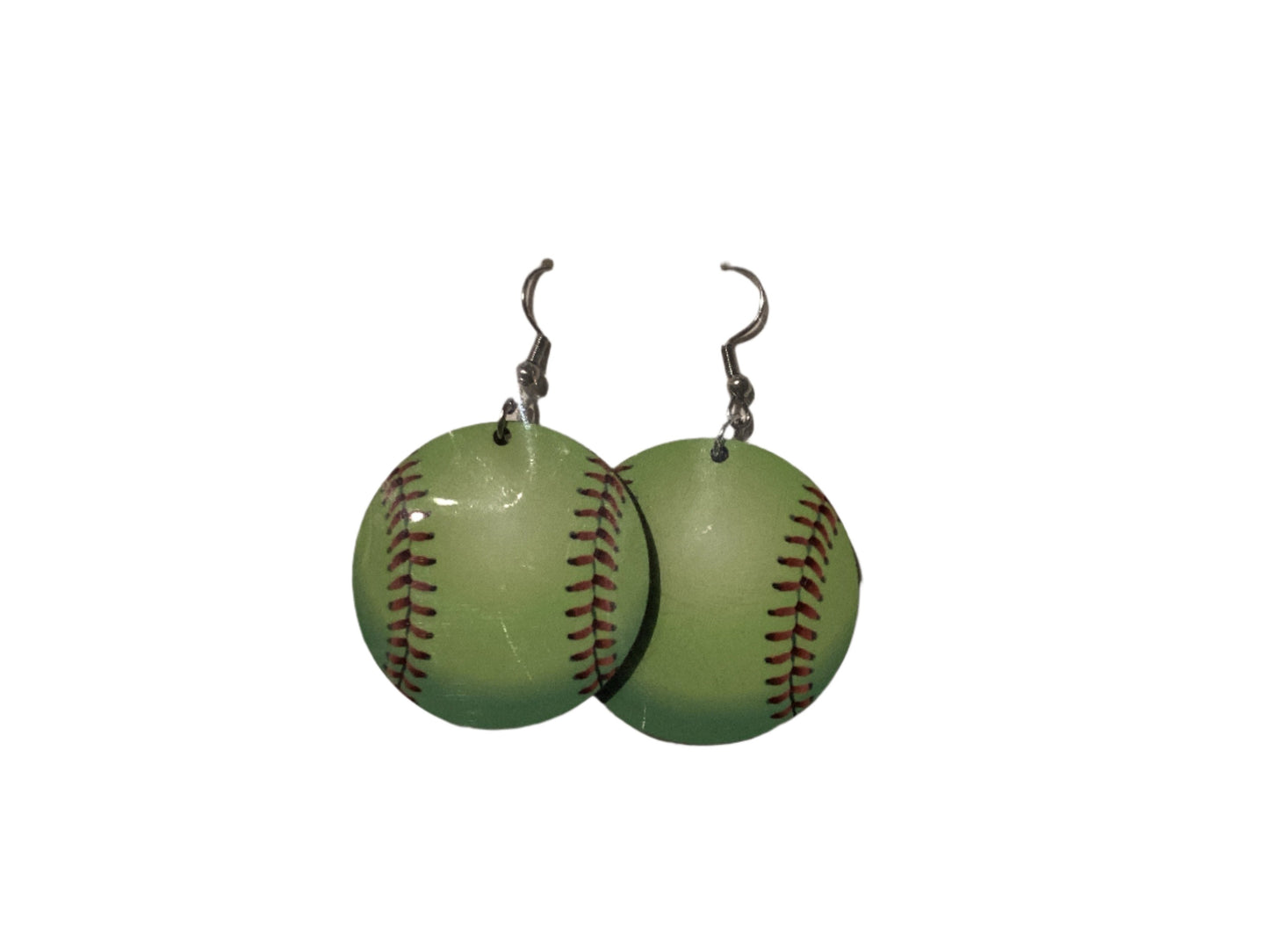 Round sublimated earrings - softball