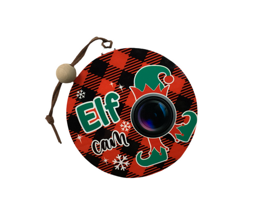 Sublimated Ornament - Elf cam