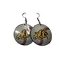 Round Sublimated Baseball Earrings - McHi Bulldogs
