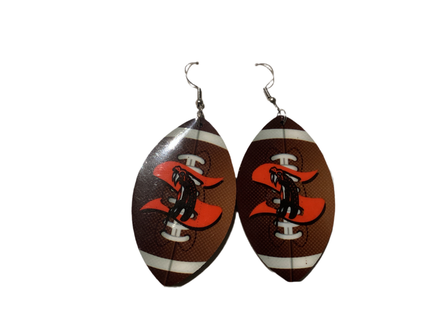 Large Sublimated Earrings- Football Teardrop - Sharyland