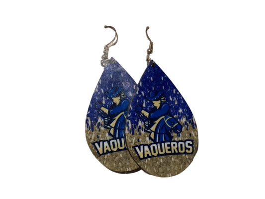 Large Sublimated Teardrop Earrings - Idea Tres Lagos - Vaqueros