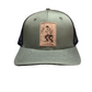 Leather Patch Trucker Hat- O