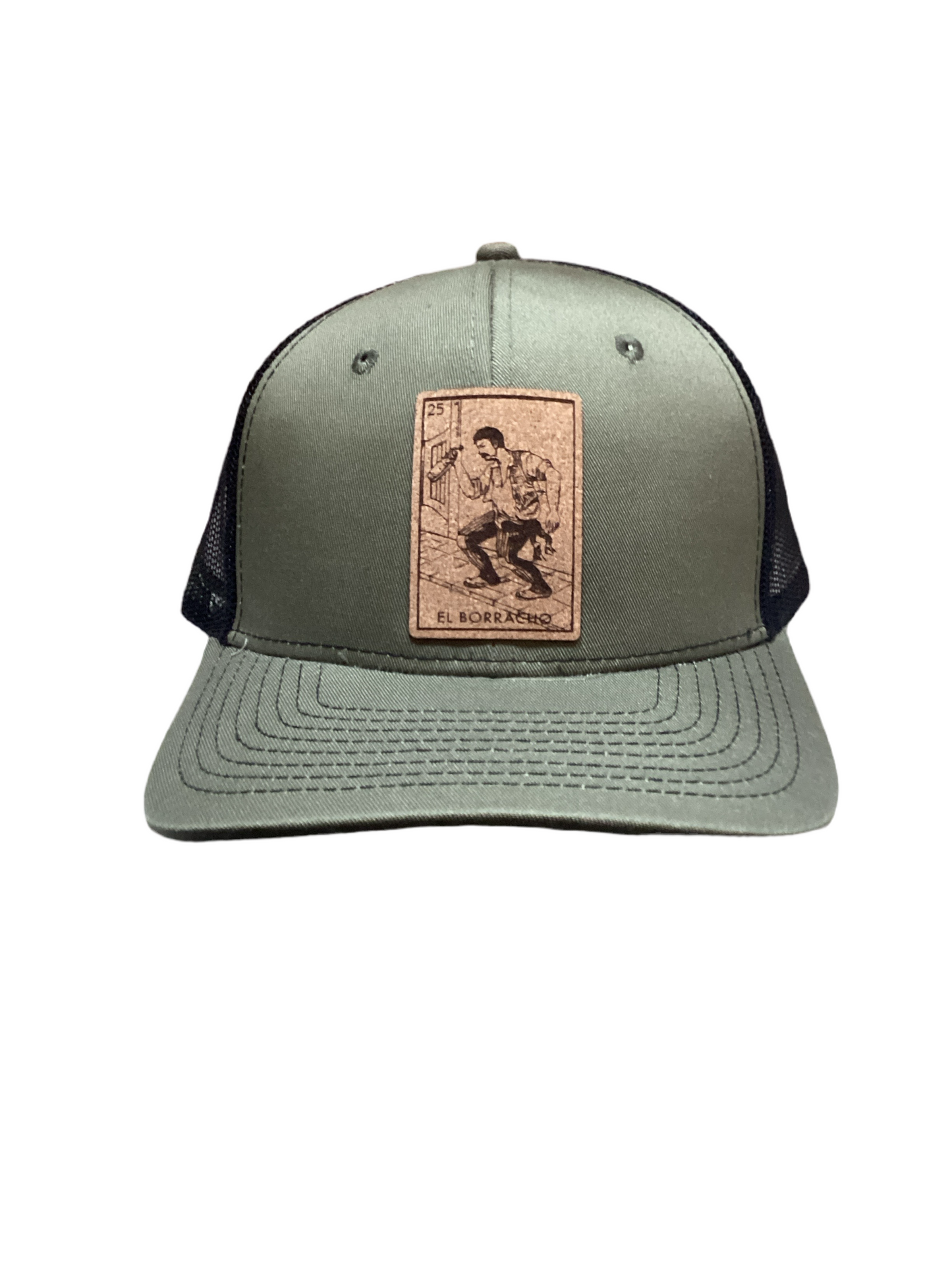 Leather Patch Trucker Hat- O