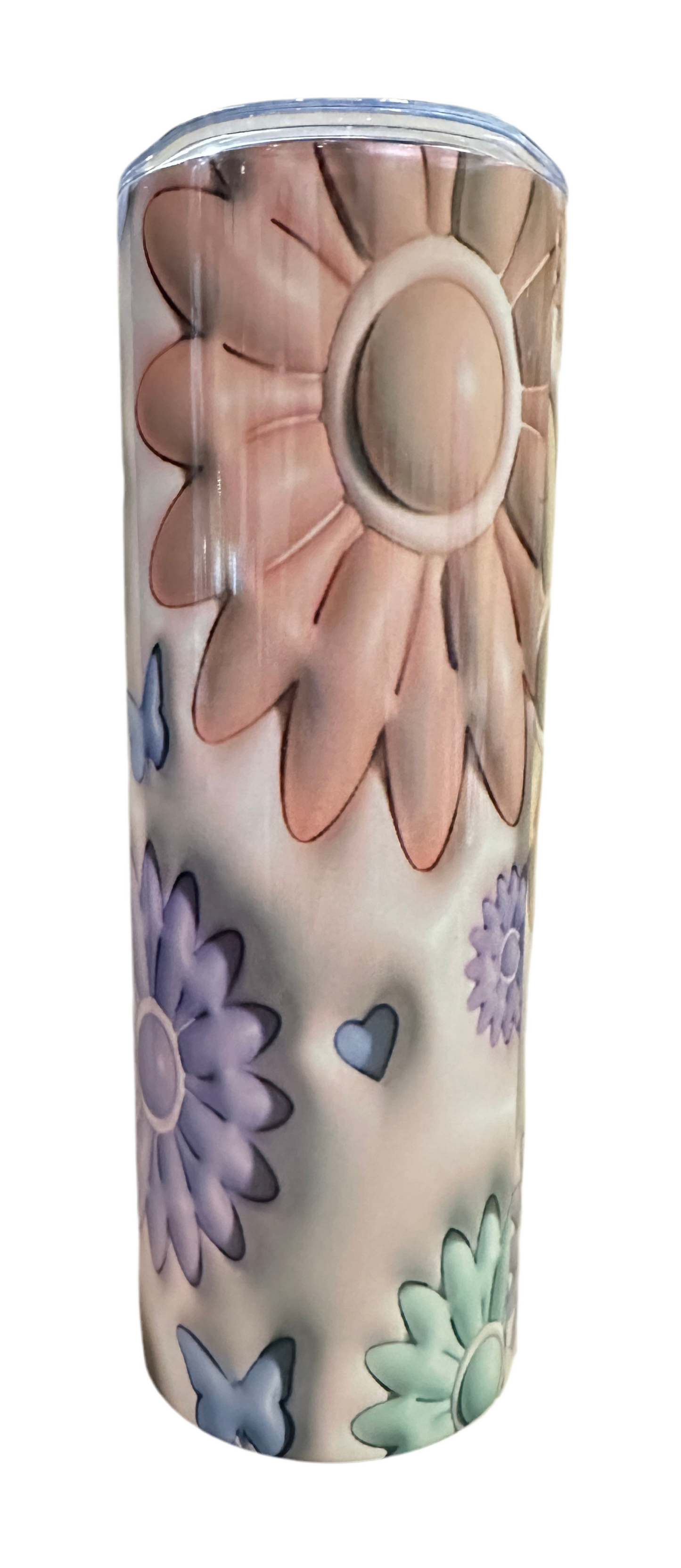 20 oz Tumbler - Pastel Daisy Flowers