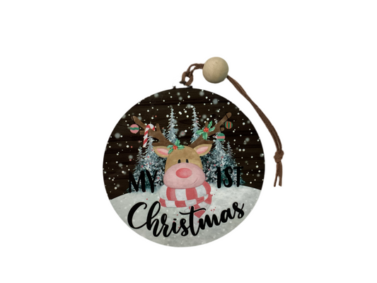 Sublimated Ornament - My 1st Christmas - Girl