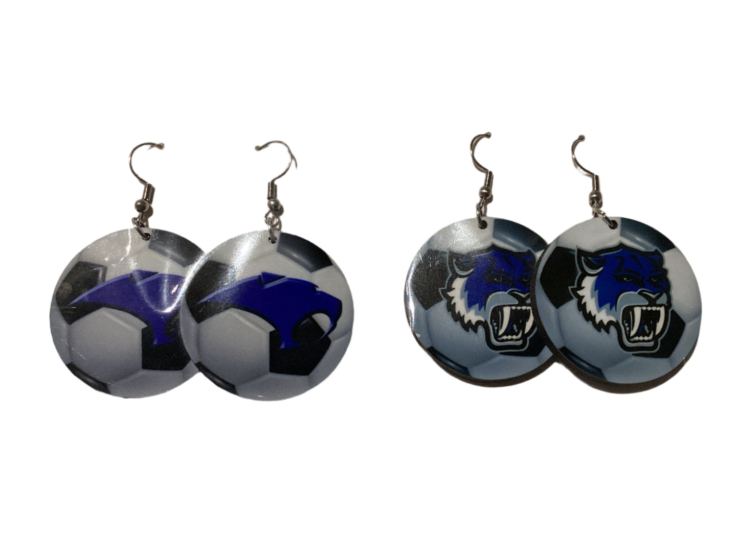 Round Sublimated Soccer Earrings - Vela