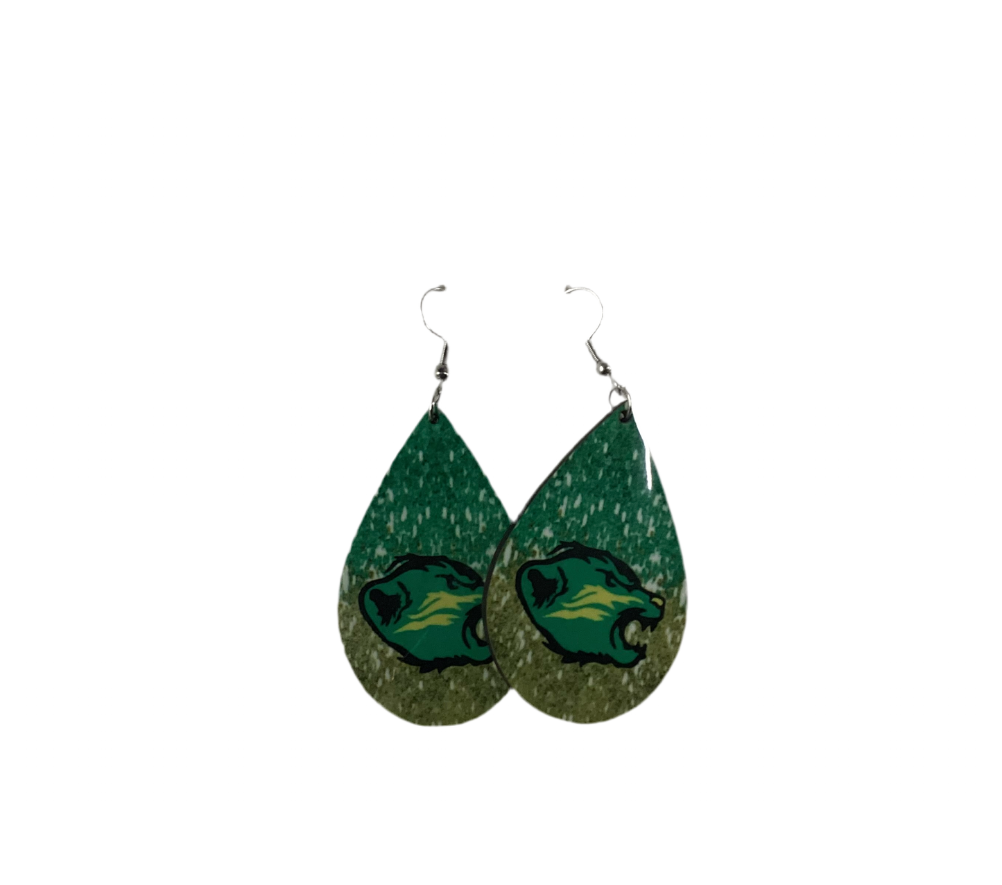 Large Sublimated Earrings - Teardrop Bishop Badgers