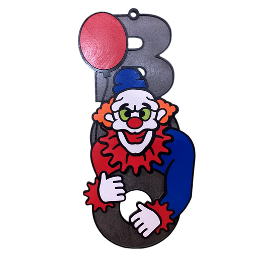 Halloween sign - Clown Boo
