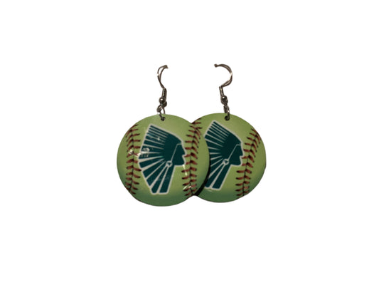 Round Sublimated Softball Earrings- Nikki Rowe