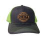 Leather Patch Trucker Hat- O