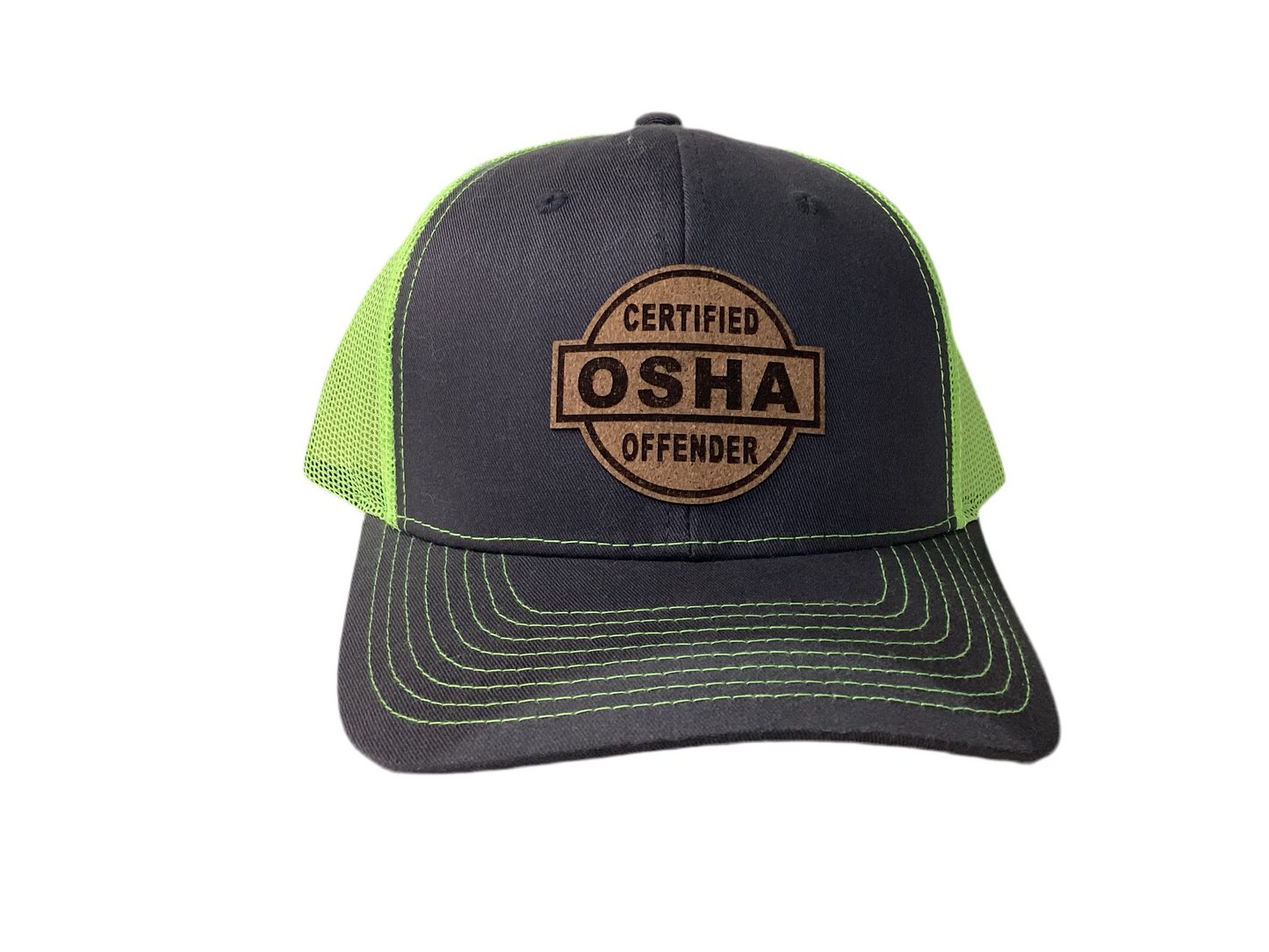 Leather Patch Trucker Hat- O