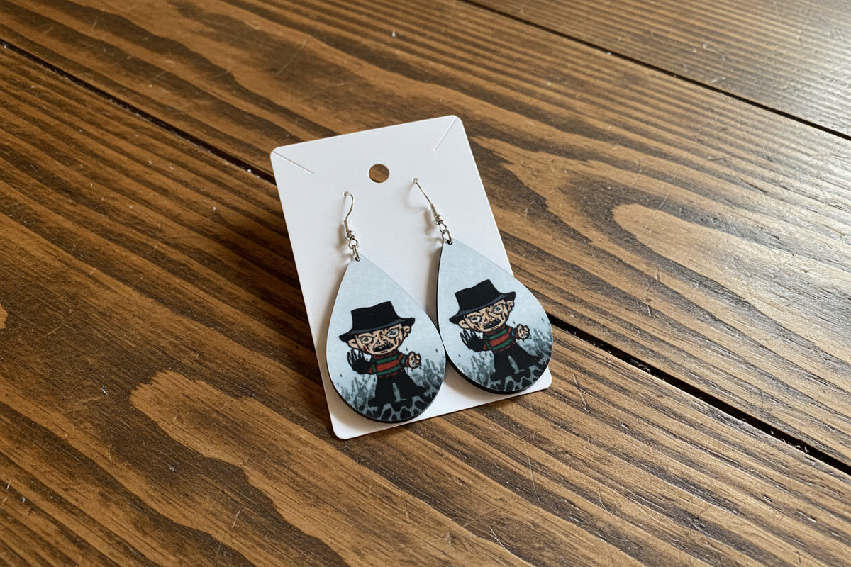 Earrings - Teardrop - Freddy Krueger