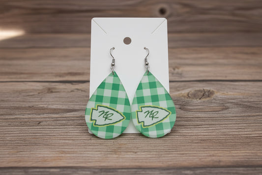 Earrings - Teardrop - Nikki Rowe Plaid