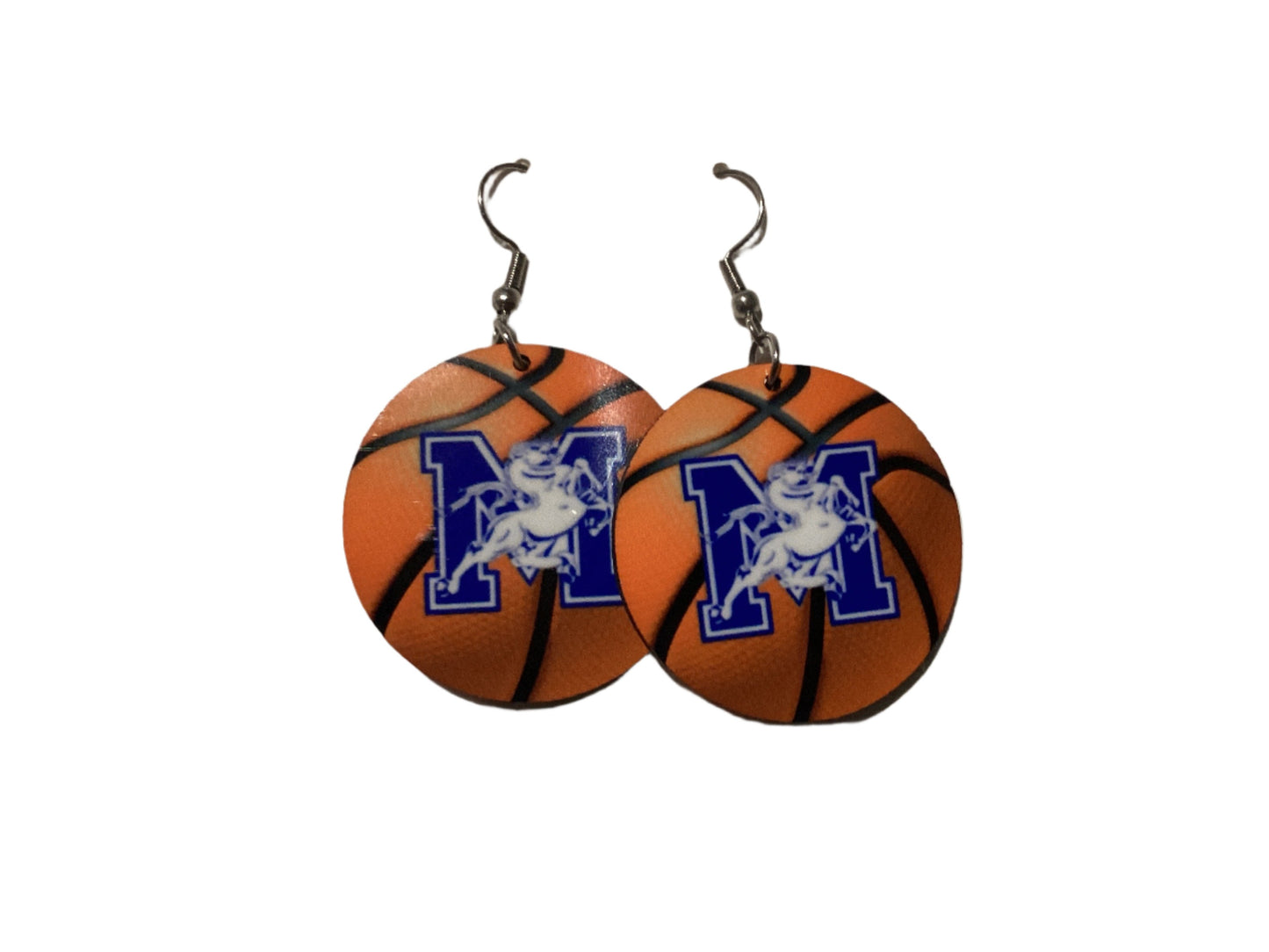 Round Sublimated Earrings - Basketball - Morris