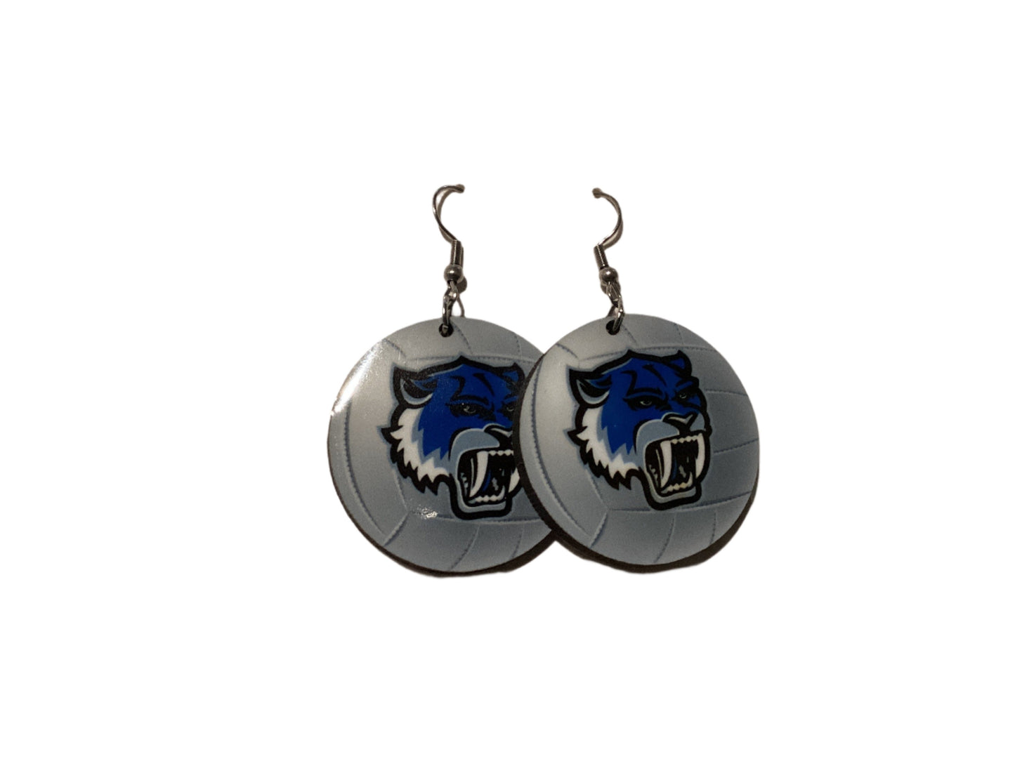 Round Sublimated Volleyball Earrings - Vela Sabercats