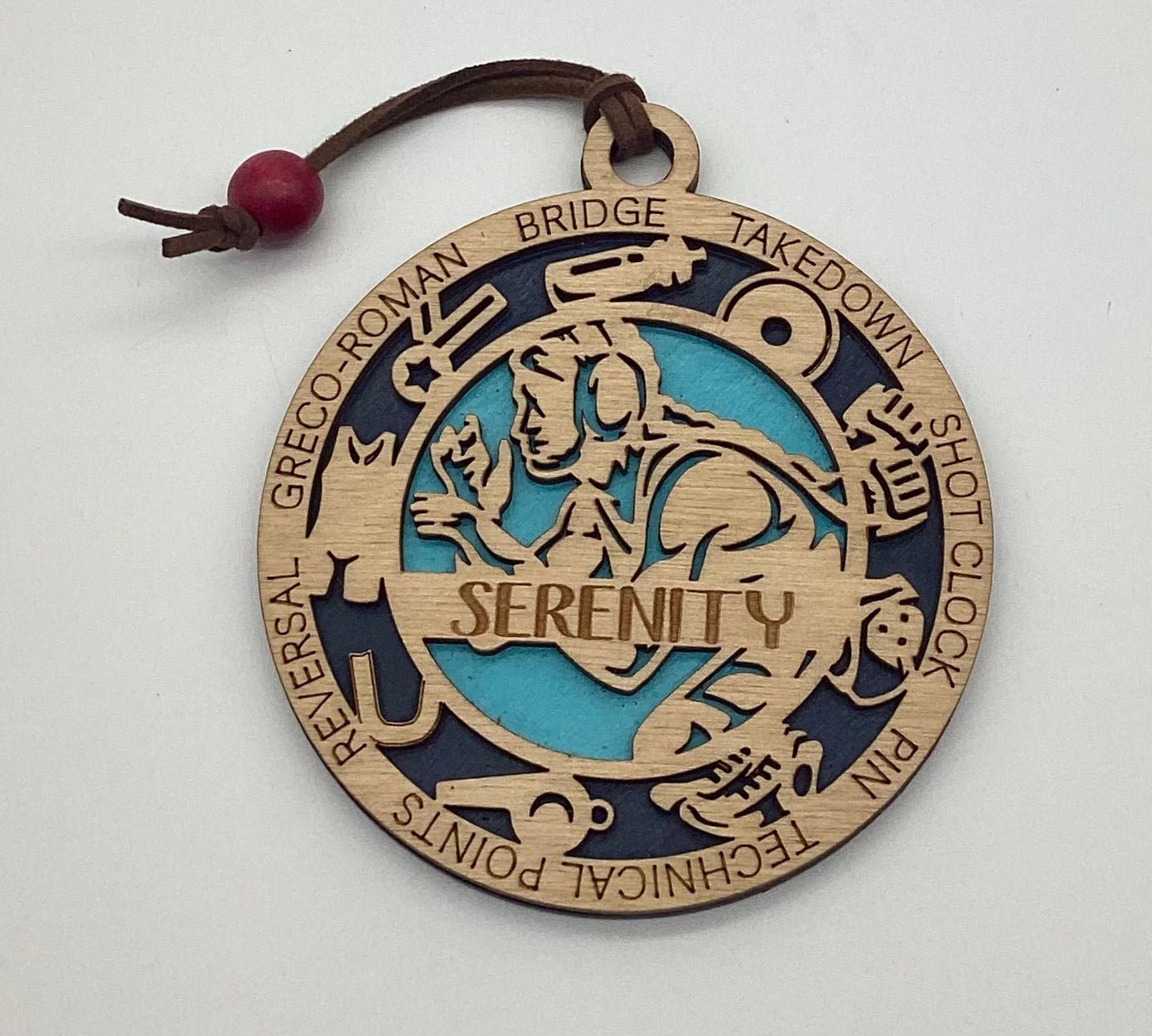 Ornament Wood 2 layer - Custom sport with name
