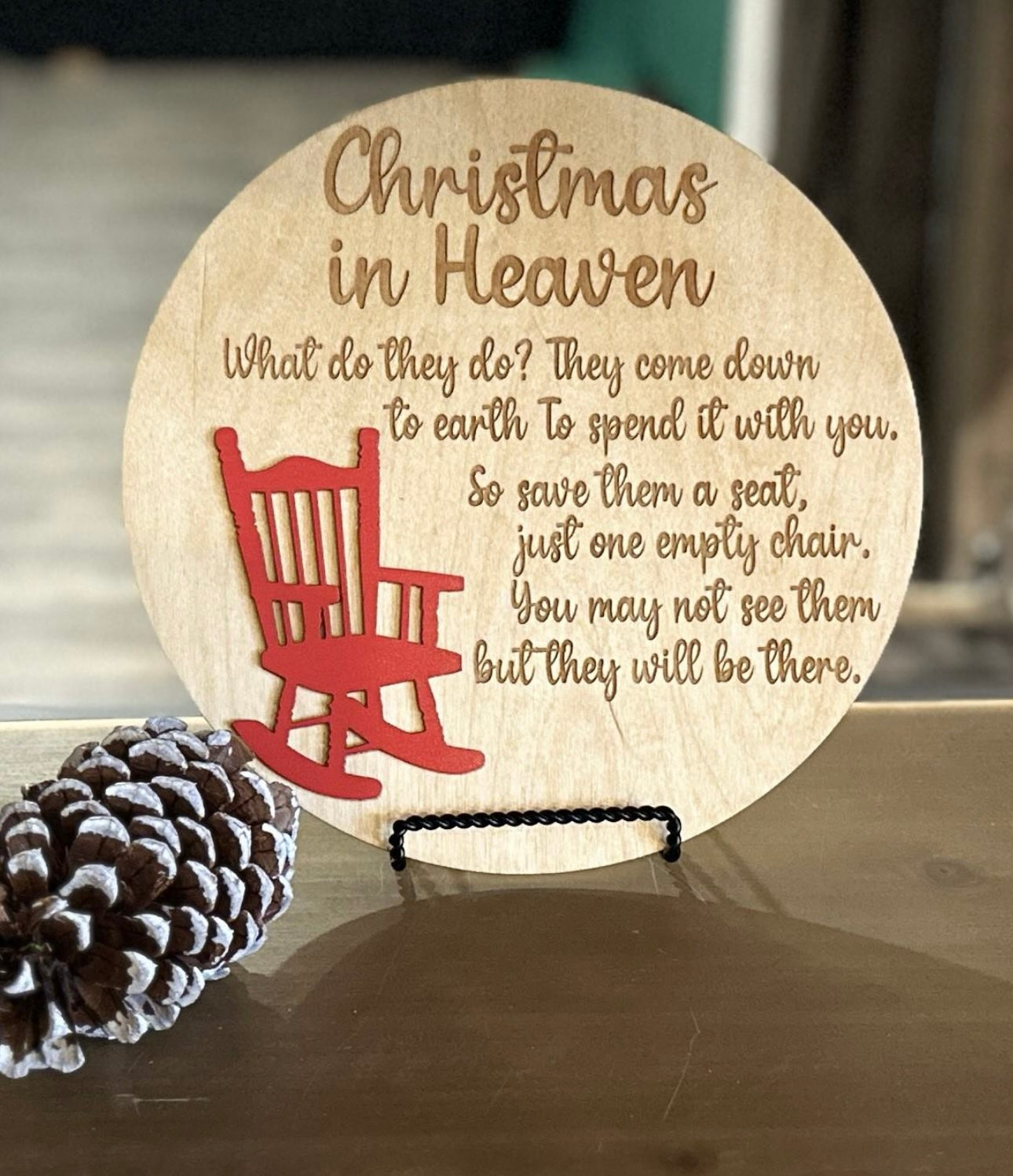 10 in Christmas in Heaven (chair) Sign