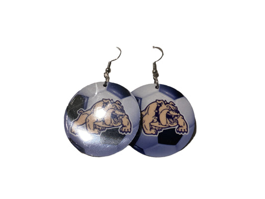 Sublimated Round Soccer Earrings - McHi