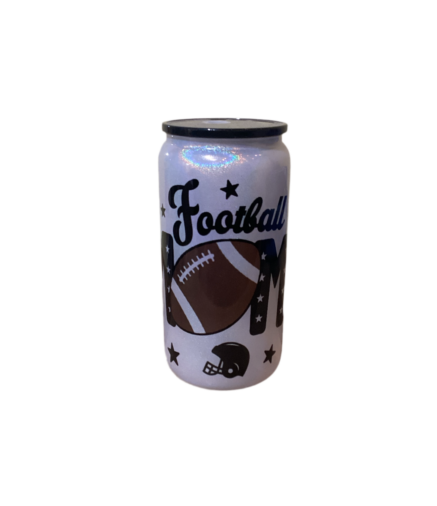 16 oz Cup - Football Mom Glitter