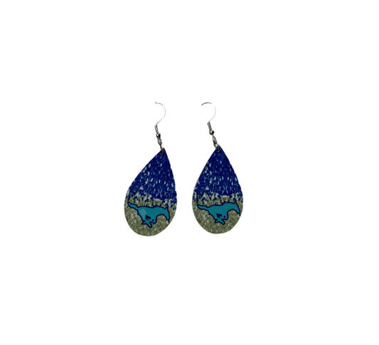 Small Teardrop Earrings - School Teams - O