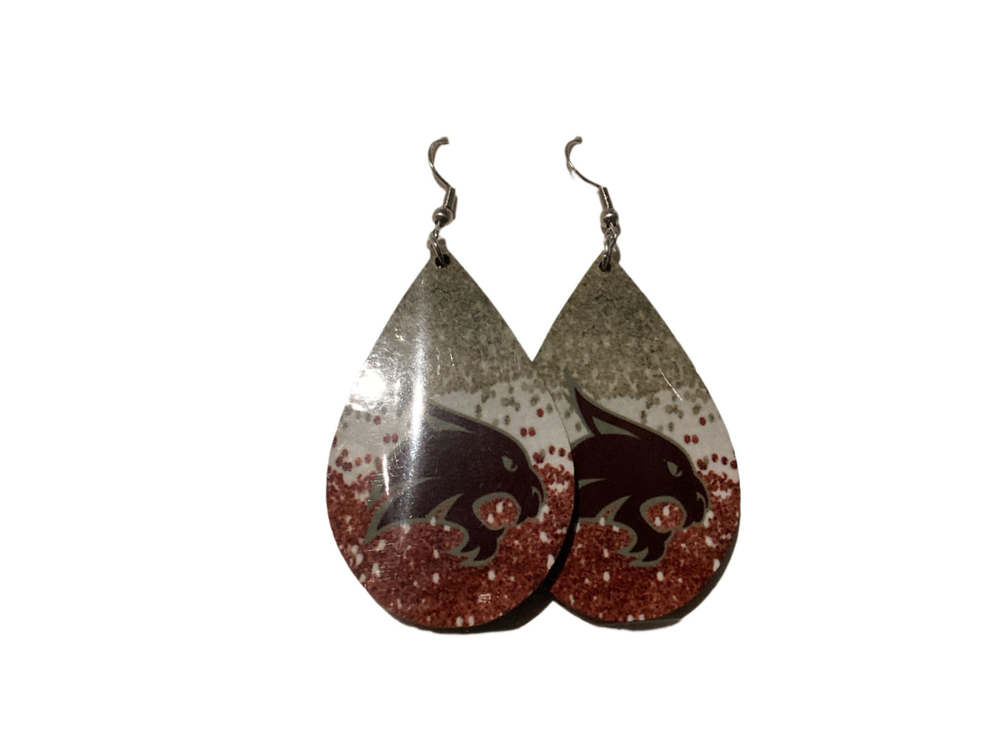 Large Sublimated Teardrop Earrings - Texas State