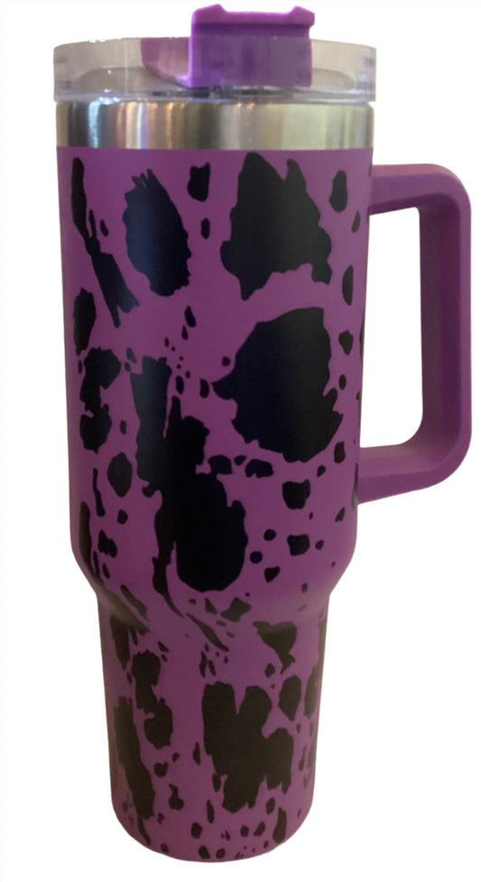 40 oz Cup - Cow Print