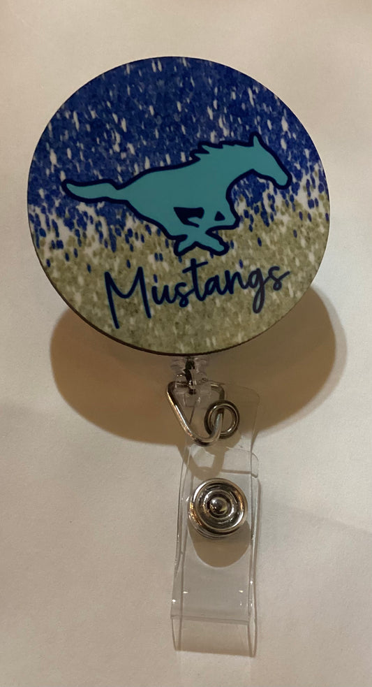 Badge reel mustangs