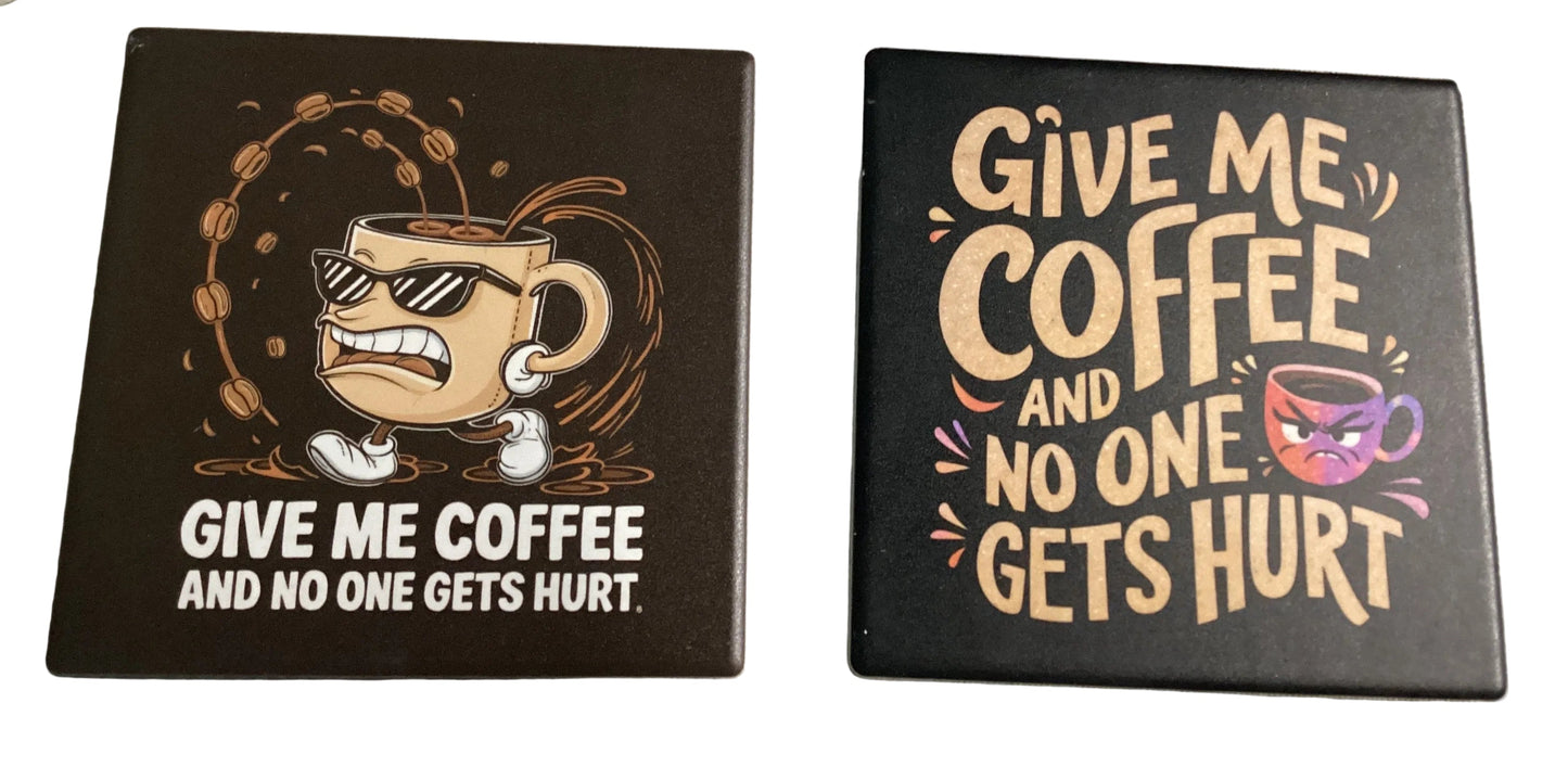 Coasters - UV Printed Ceramic - Coffee